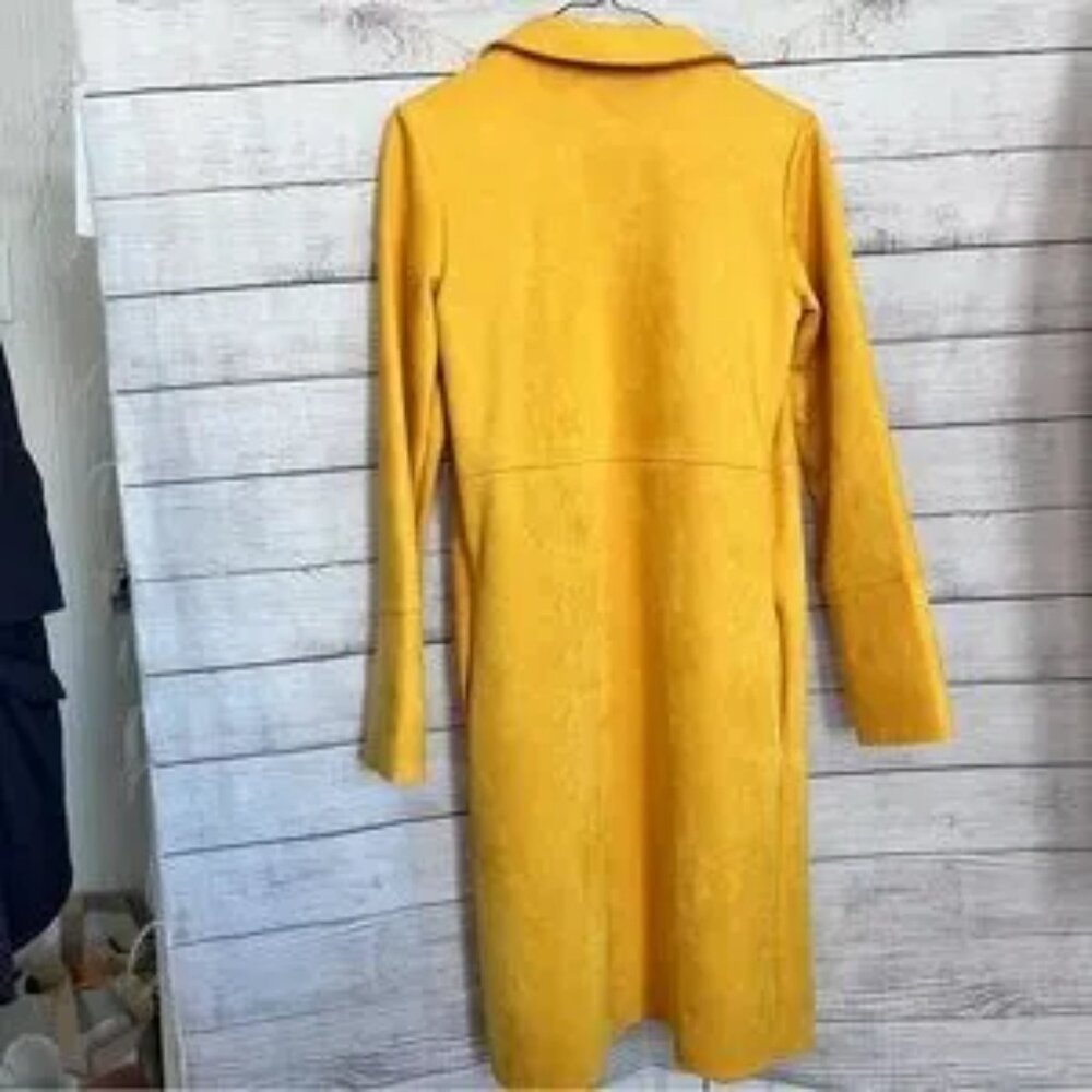 ZARA Faux Suede Long Blazer/Jacket Fits XS-Medium - Picture 2 of 4